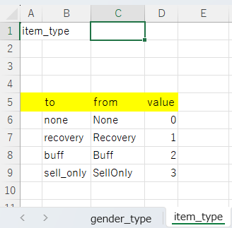 English enum input example